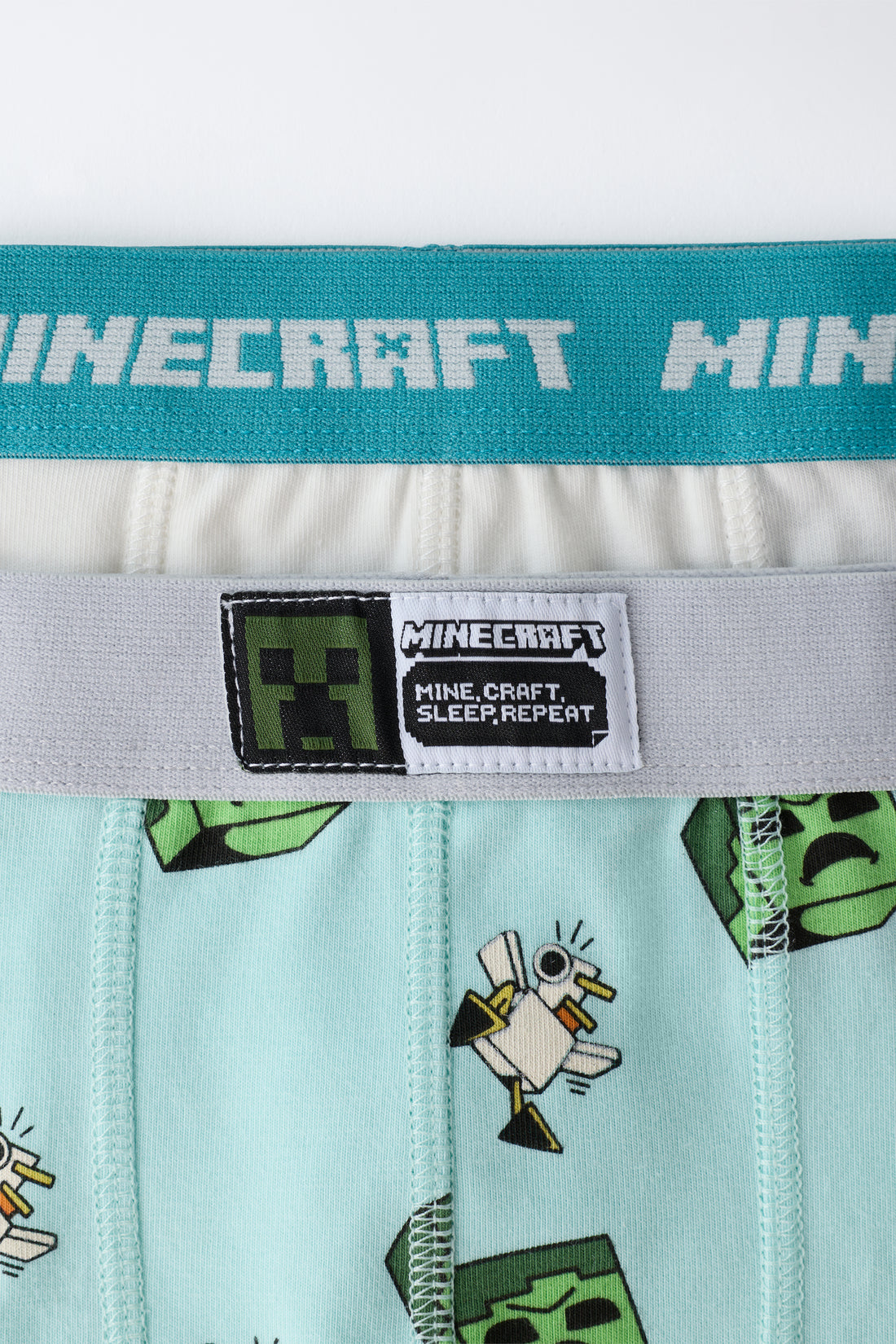 6-14 ANS / LOT DE DEUX BOXERS MINECRAFT © MOJANG AB.