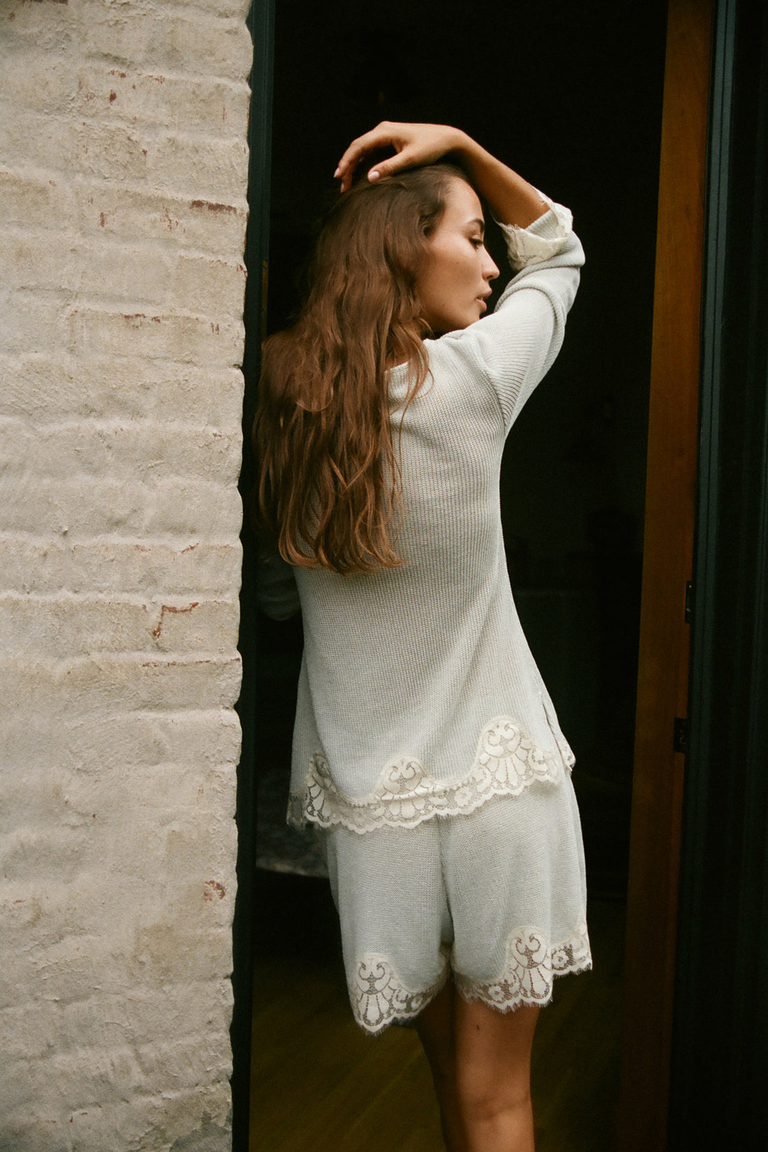 ENSEMBLE TOP ET SHORT EN DENTELLE