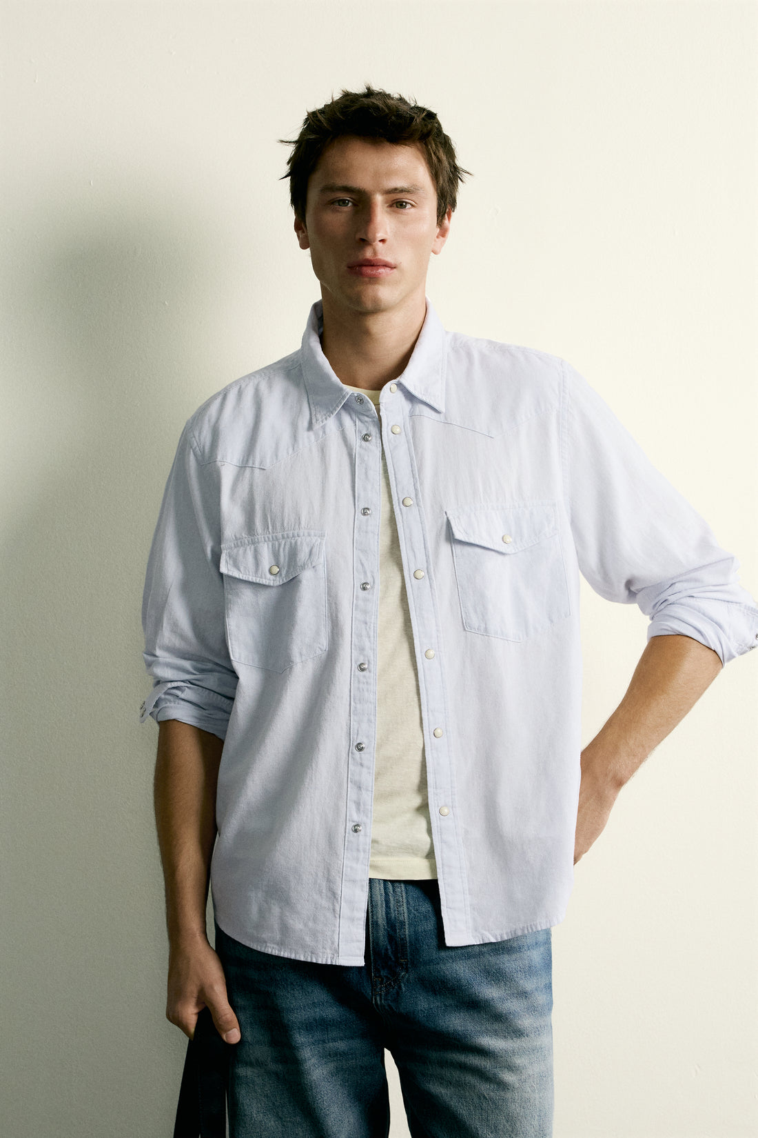 CHEMISE WESTERN REGULAR FIT COTON - LIN