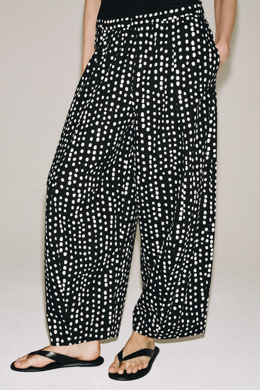 PANTALON STYLE PYJAMA À POIS ZW COLLECTION