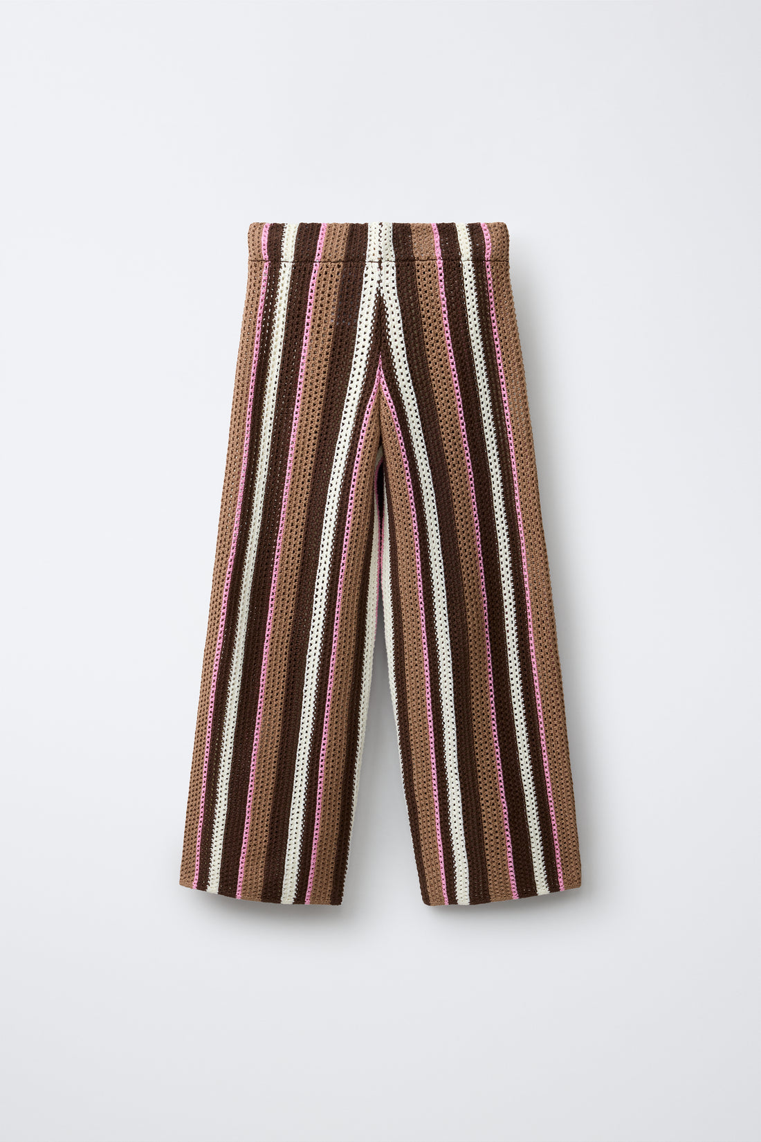 PANTALON EN MAILLE À RAYURES