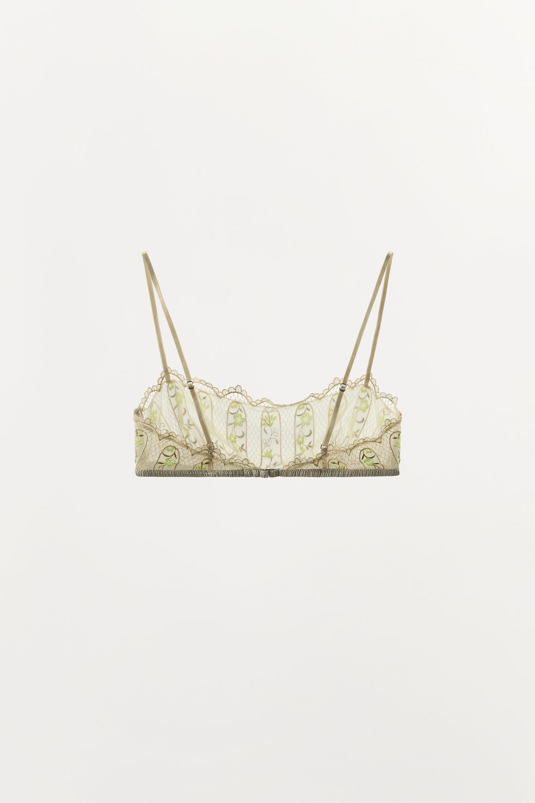 SOUTIEN-GORGE BANDEAU EN DENTELLE À FLEURS BRODÉES