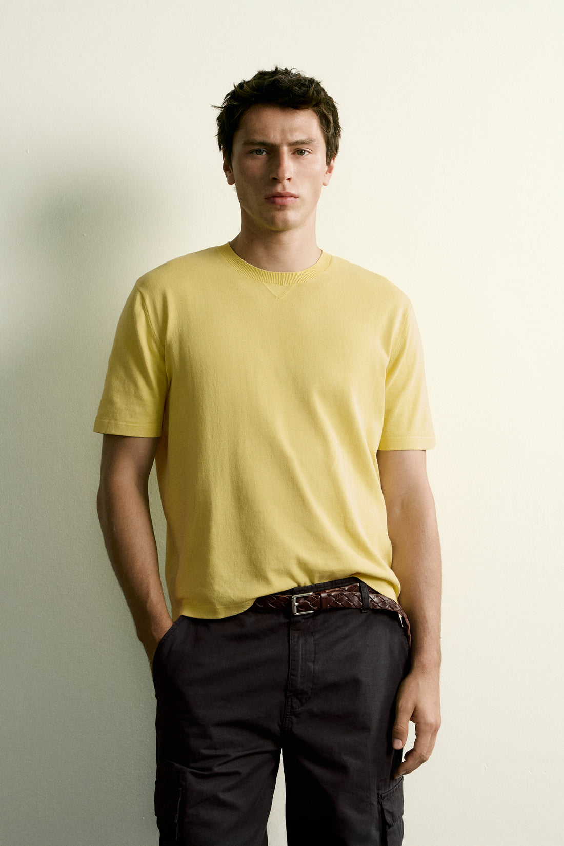 T-SHIRT EN MAILLE COUPE REGULAR