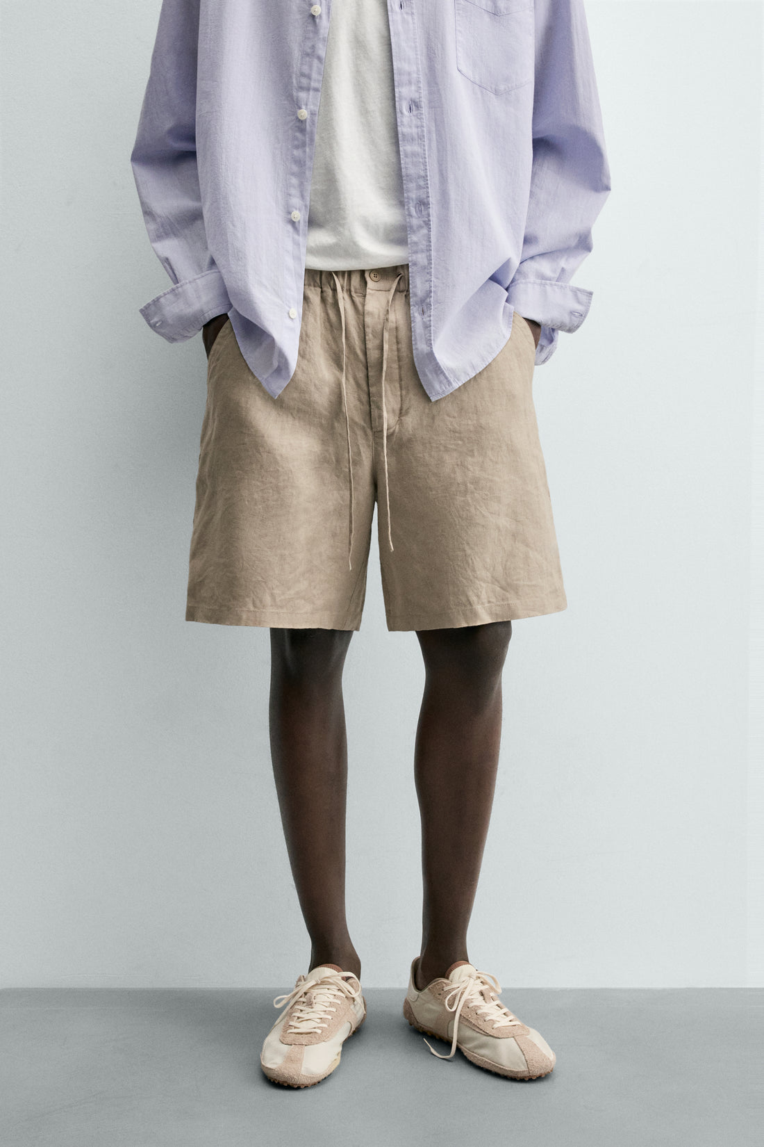 BERMUDA RELAXED FIT 100% LIN