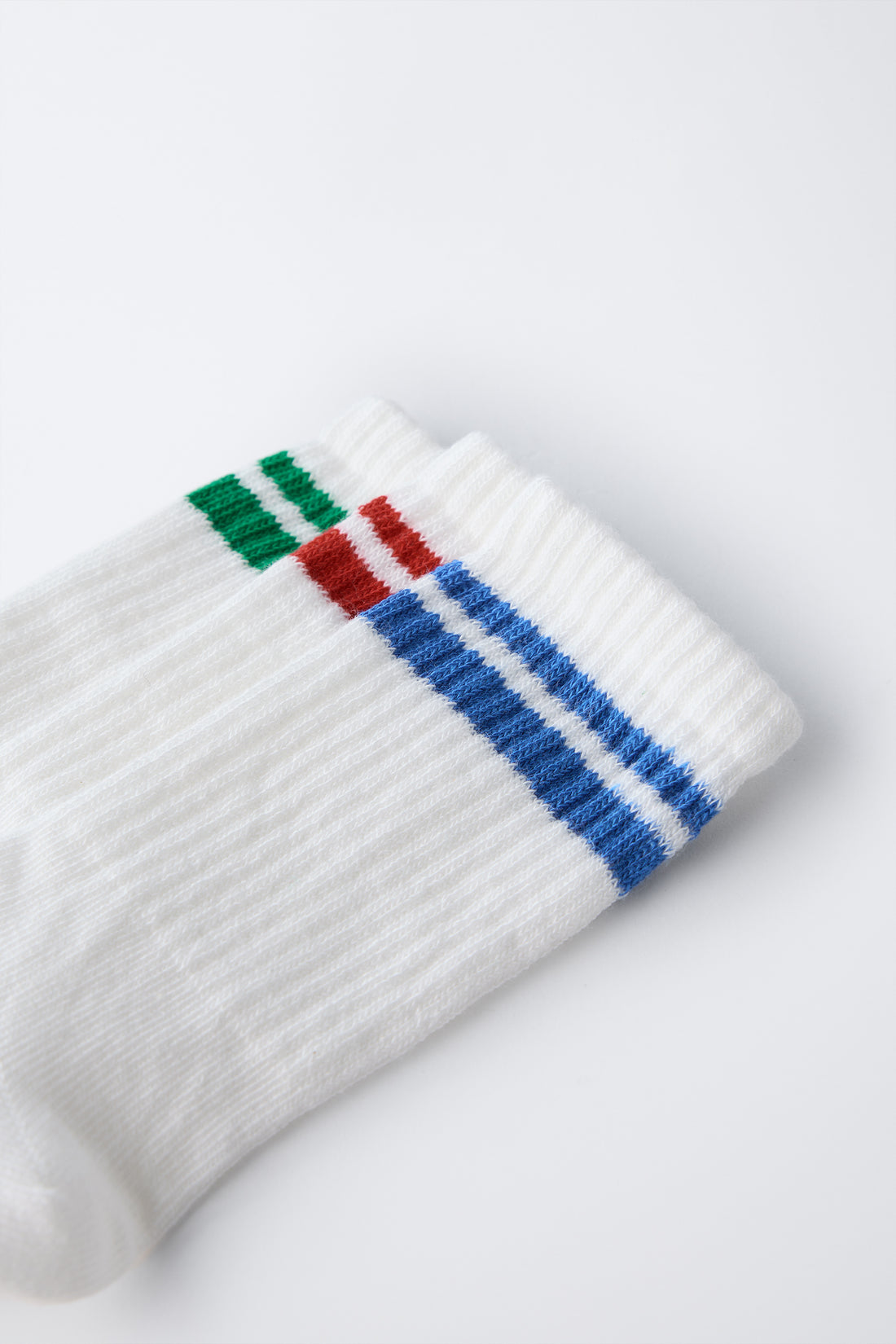 LOT DE TROIS CHAUSSETTES MI-HAUTES À RAYURES SPORTIVES