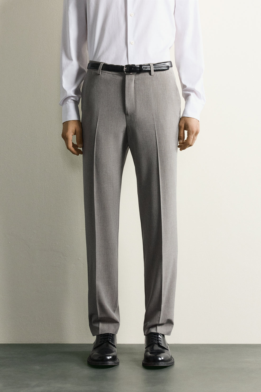 PANTALON DE COSTUME RAYÉ REGULAR FIT