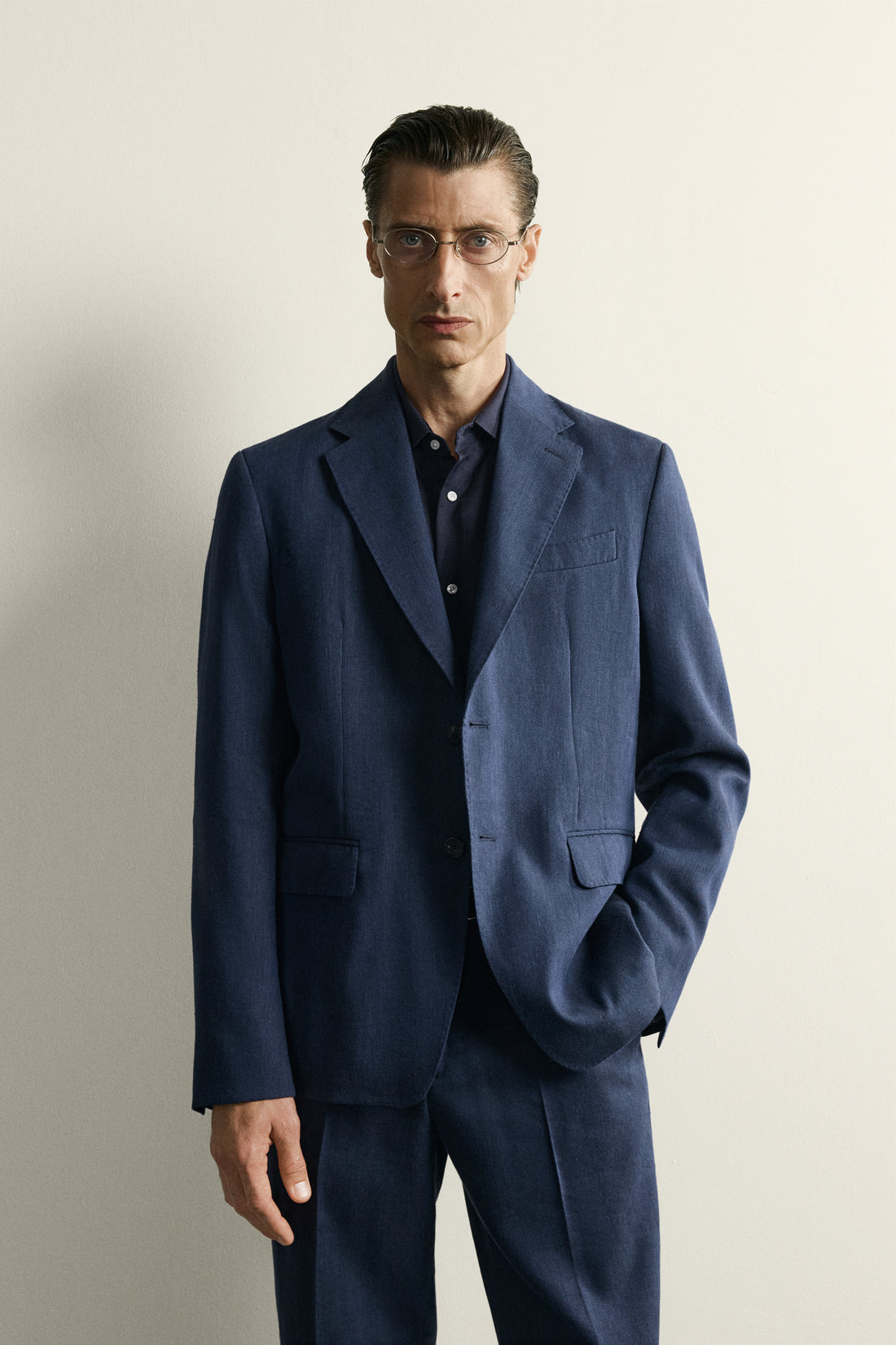 VESTE DE COSTUME REGULAR FIT EN LIN ET LAINE