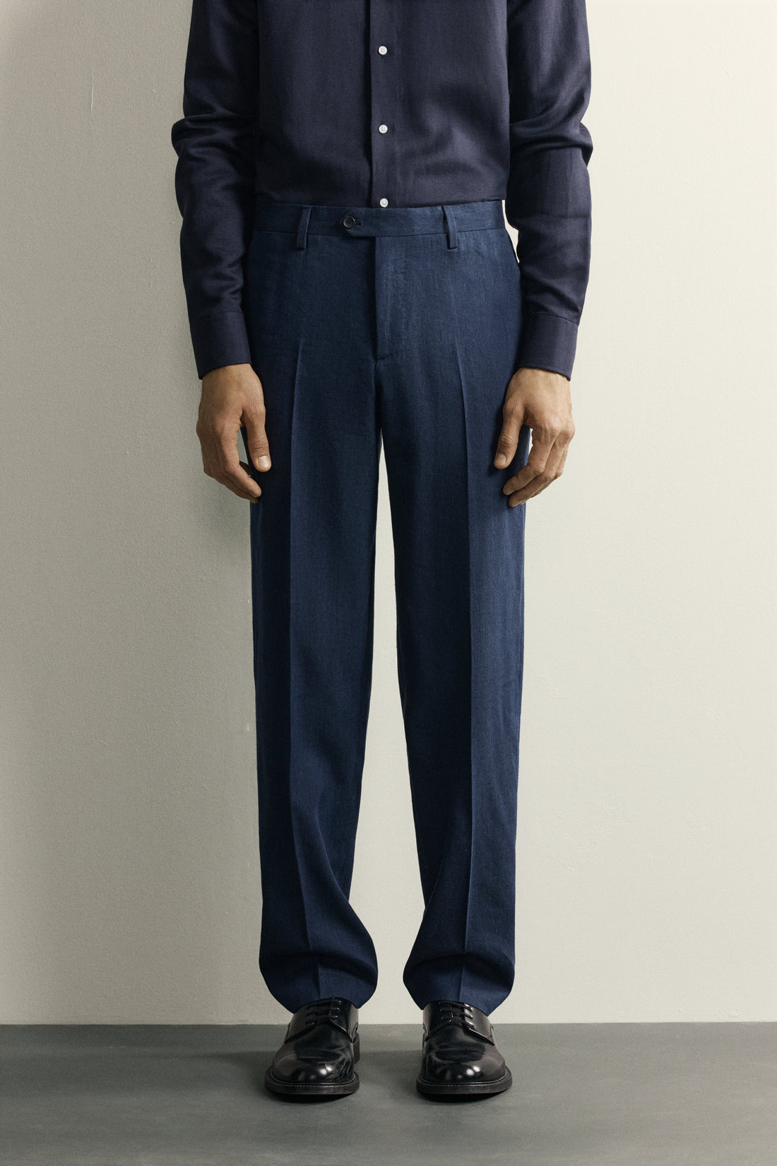 PANTALON DE COSTUME REGULAR FIT LIN - LAINE