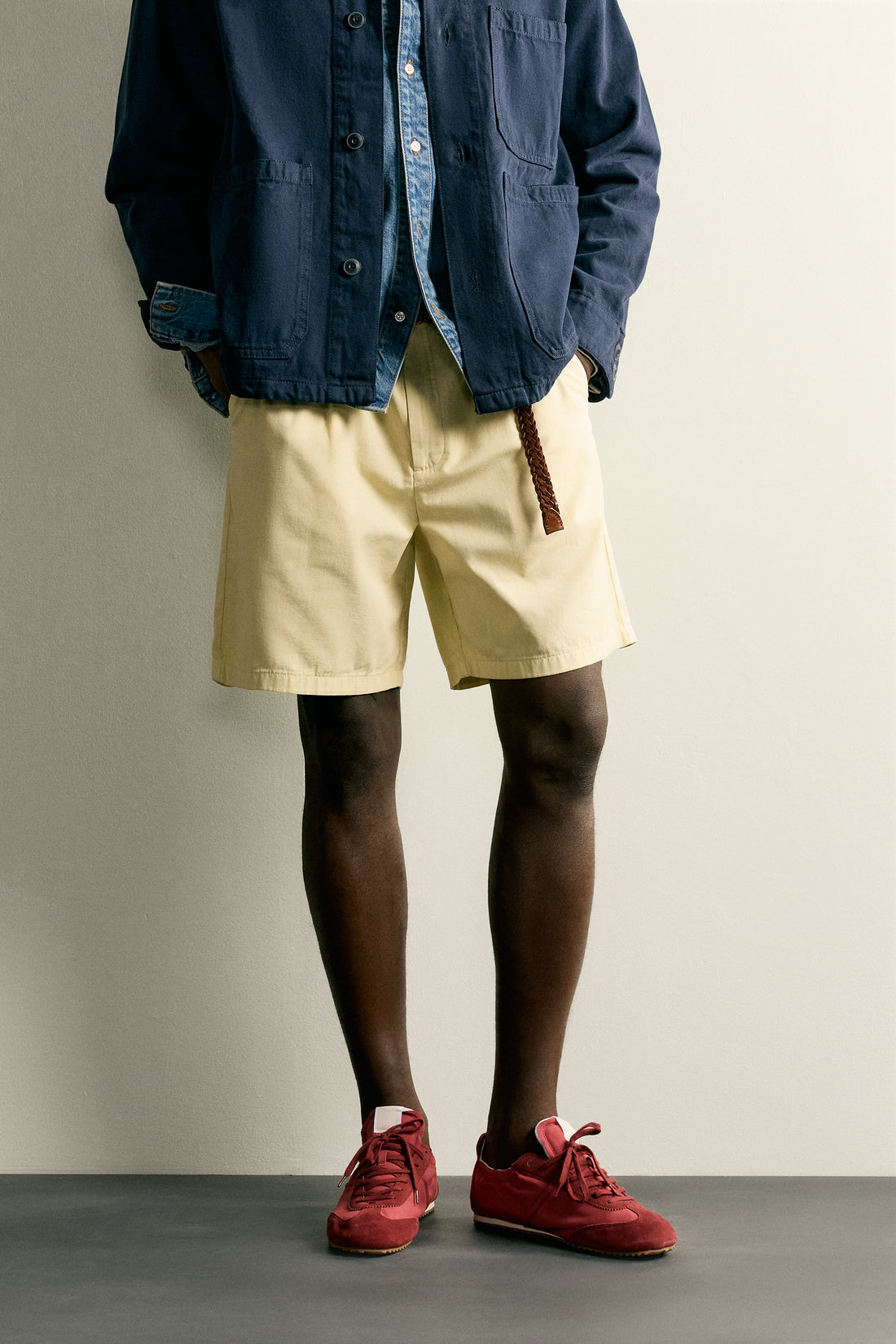 BERMUDA À PLIS REGULAR FIT