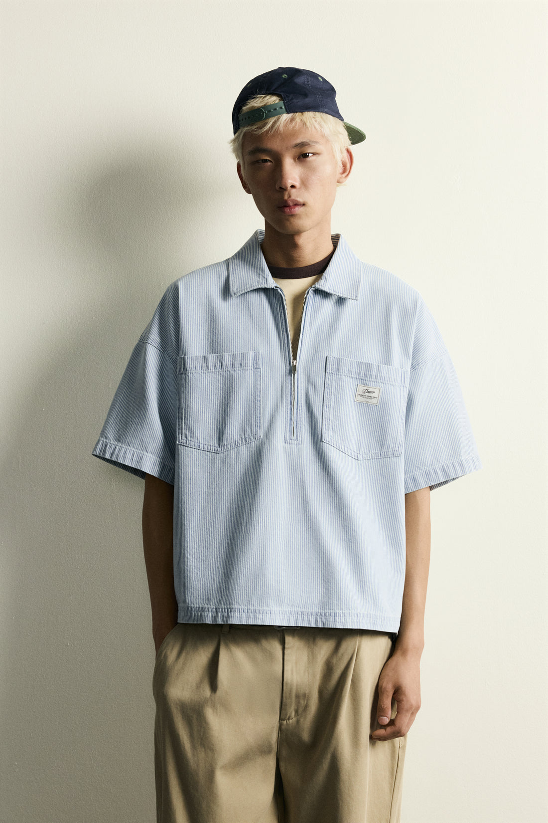 CHEMISE POLO À ZIP ET POCHES