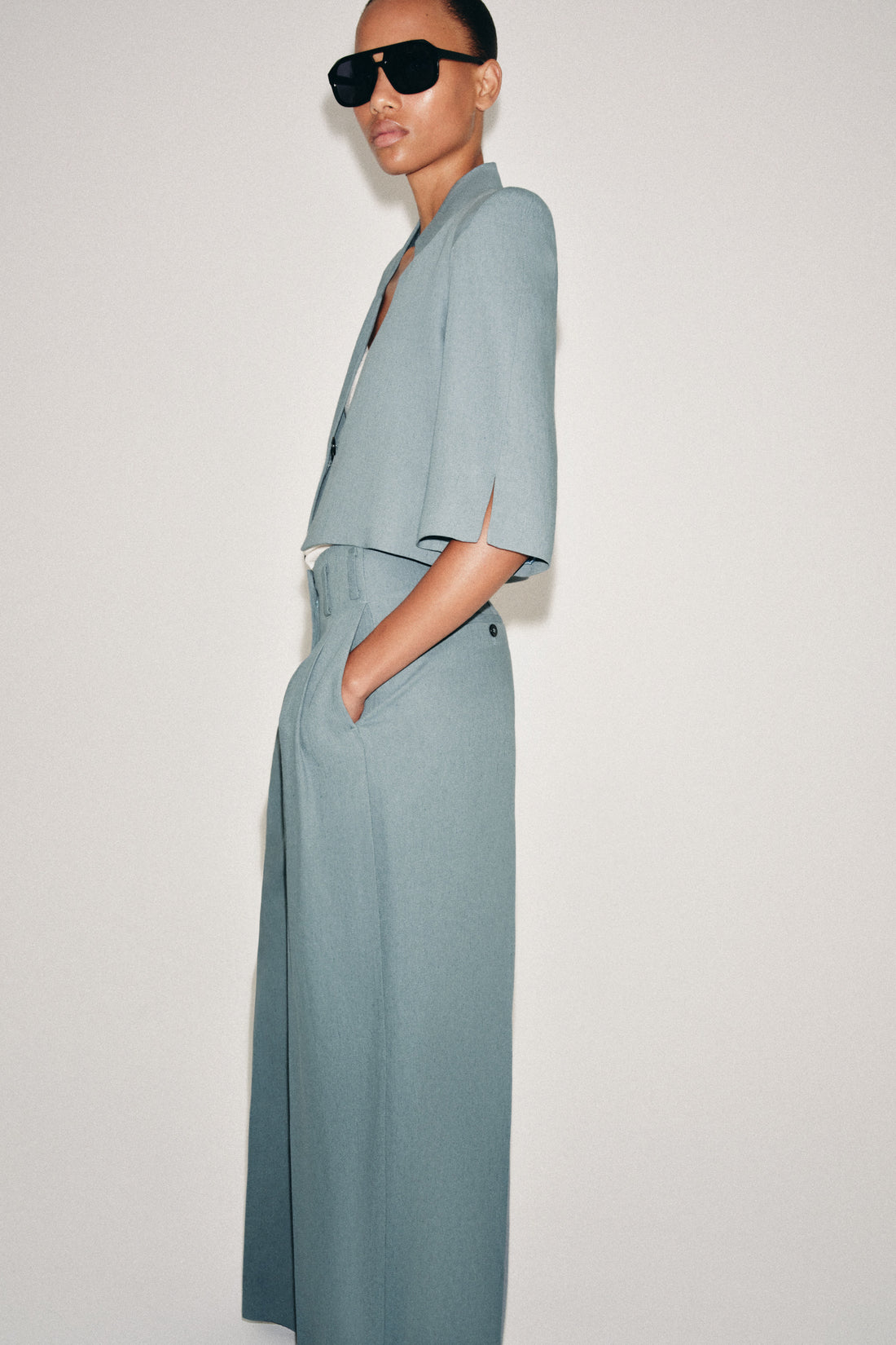VESTE COURTE AVEC LIN ZW COLLECTION