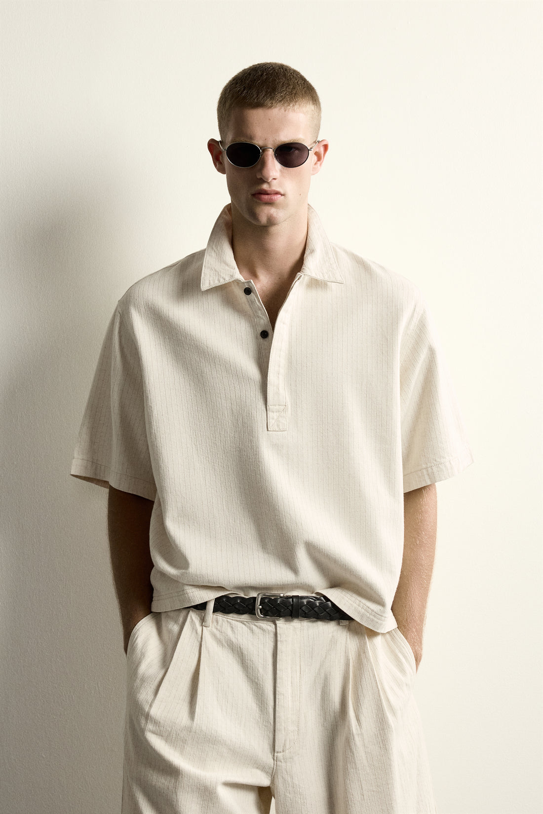 CHEMISE POLO BOXY FIT À RAYURES