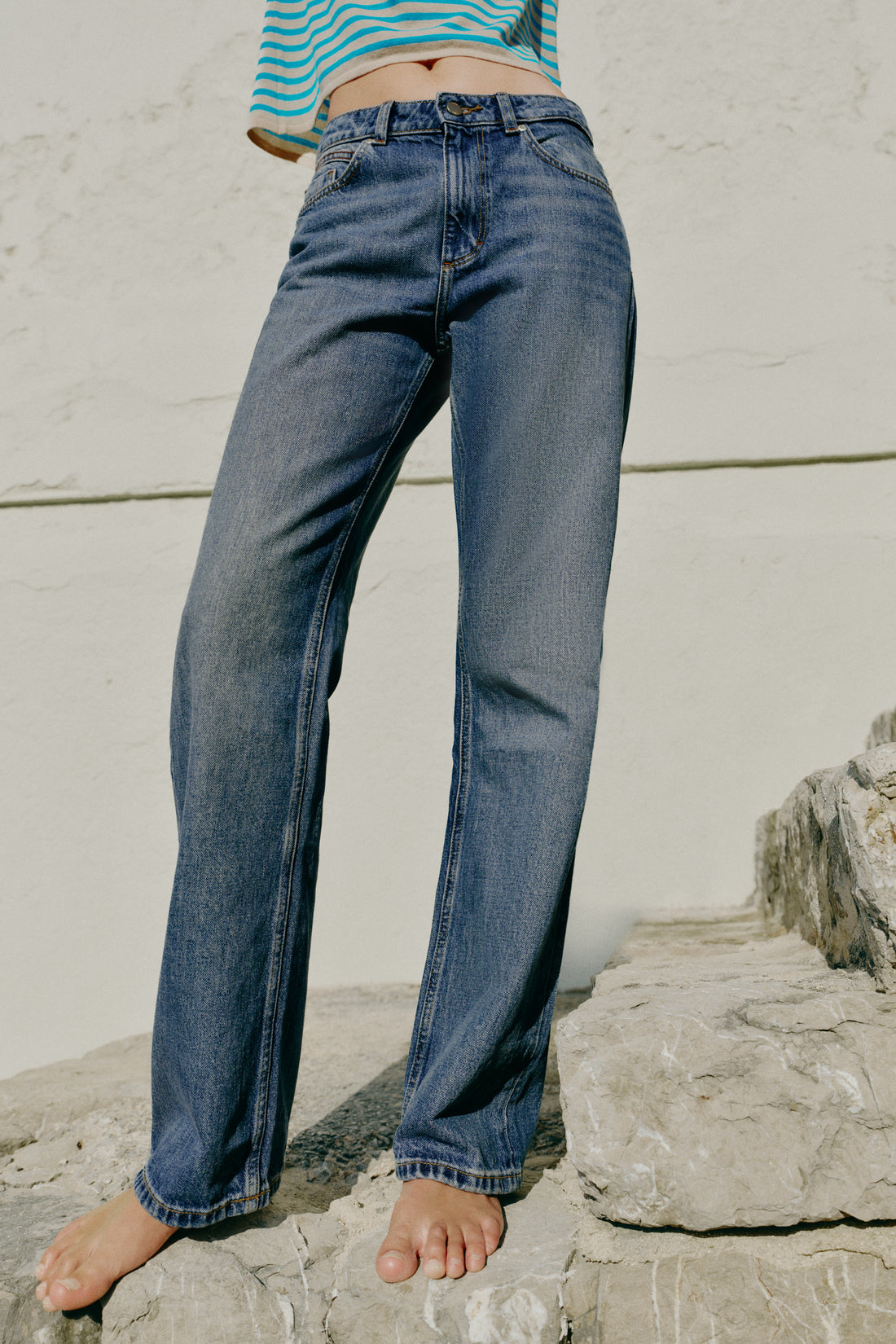 JEAN Z1975 REGULAR TAILLE HAUTE LONG
