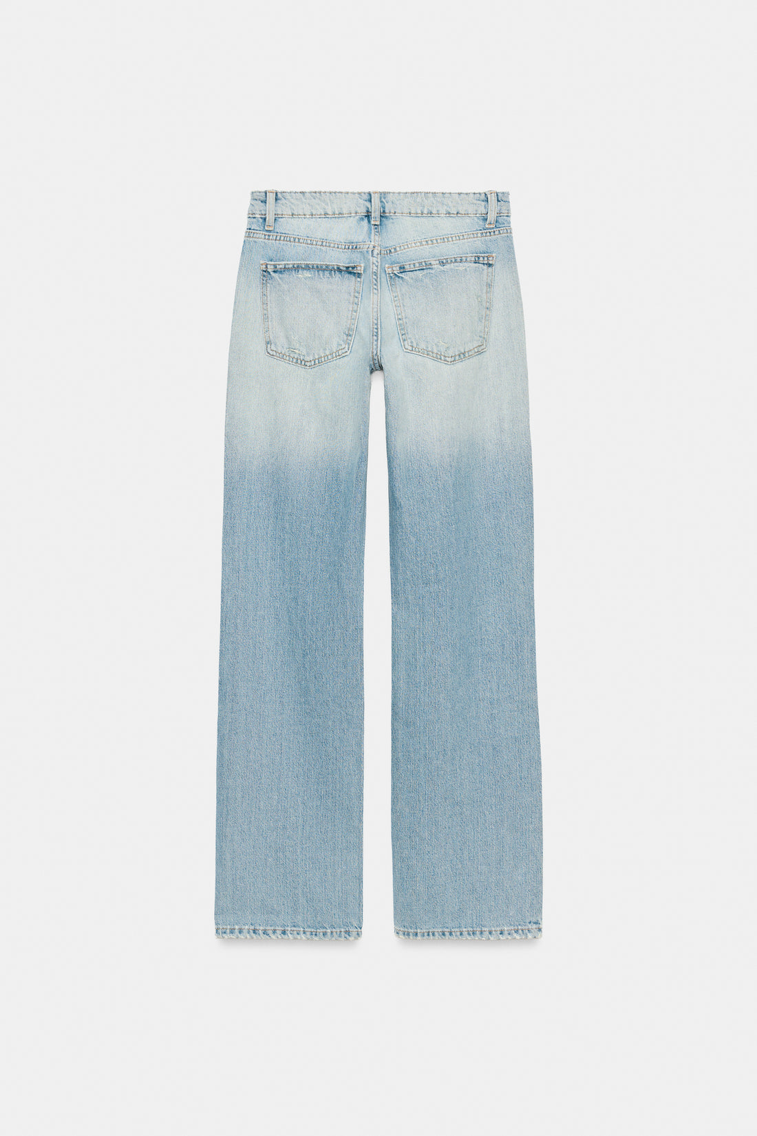 JEAN TRF WIDE LEG TAILLE BASSE DÉCHIRÉ