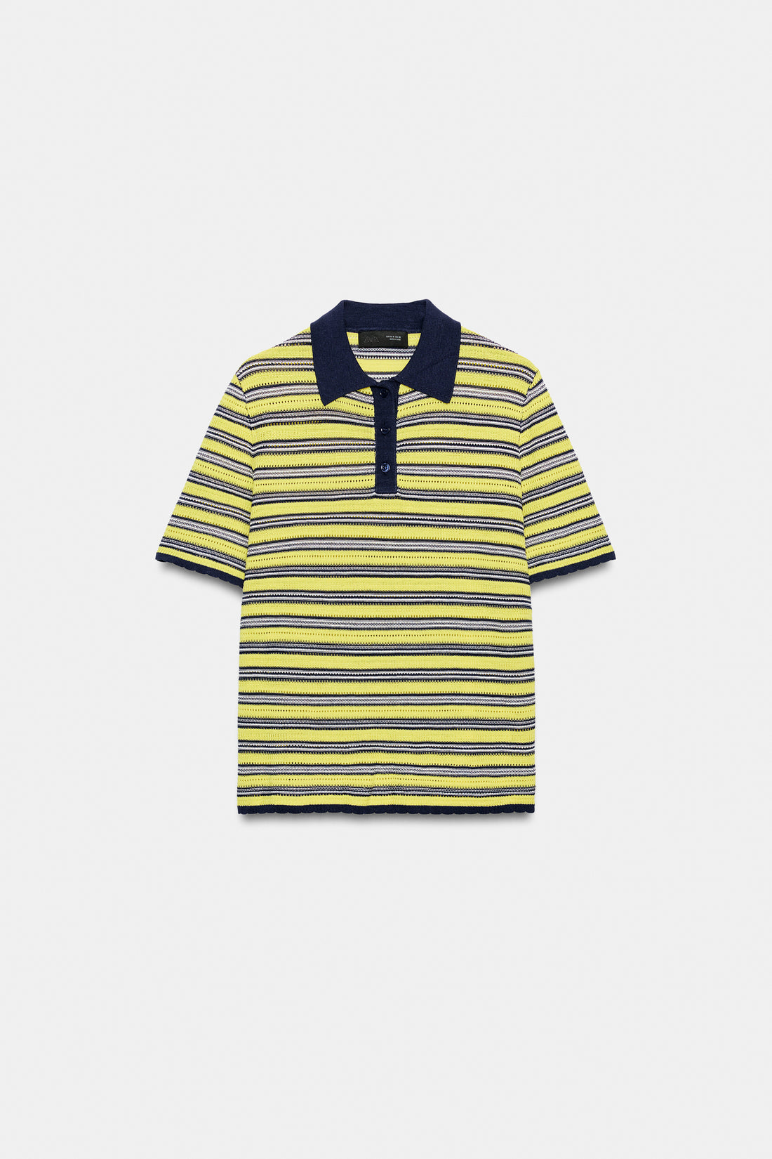 POLO EN MAILLE À RAYURES