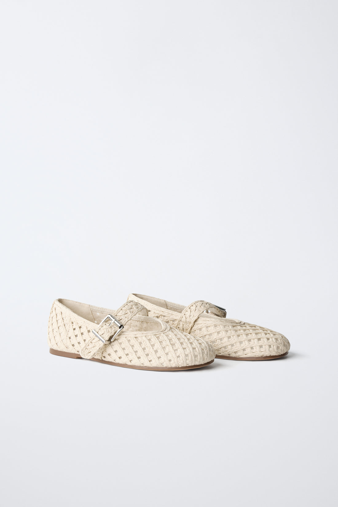 BALLERINES EFFET RAFIA