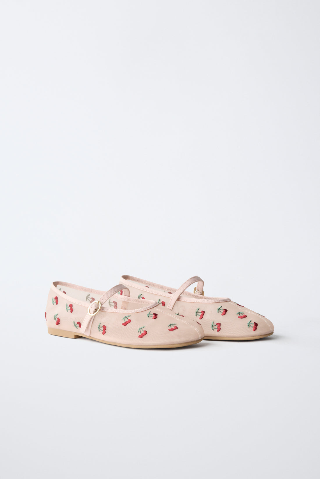 BALLERINES BRODERIES CERISE